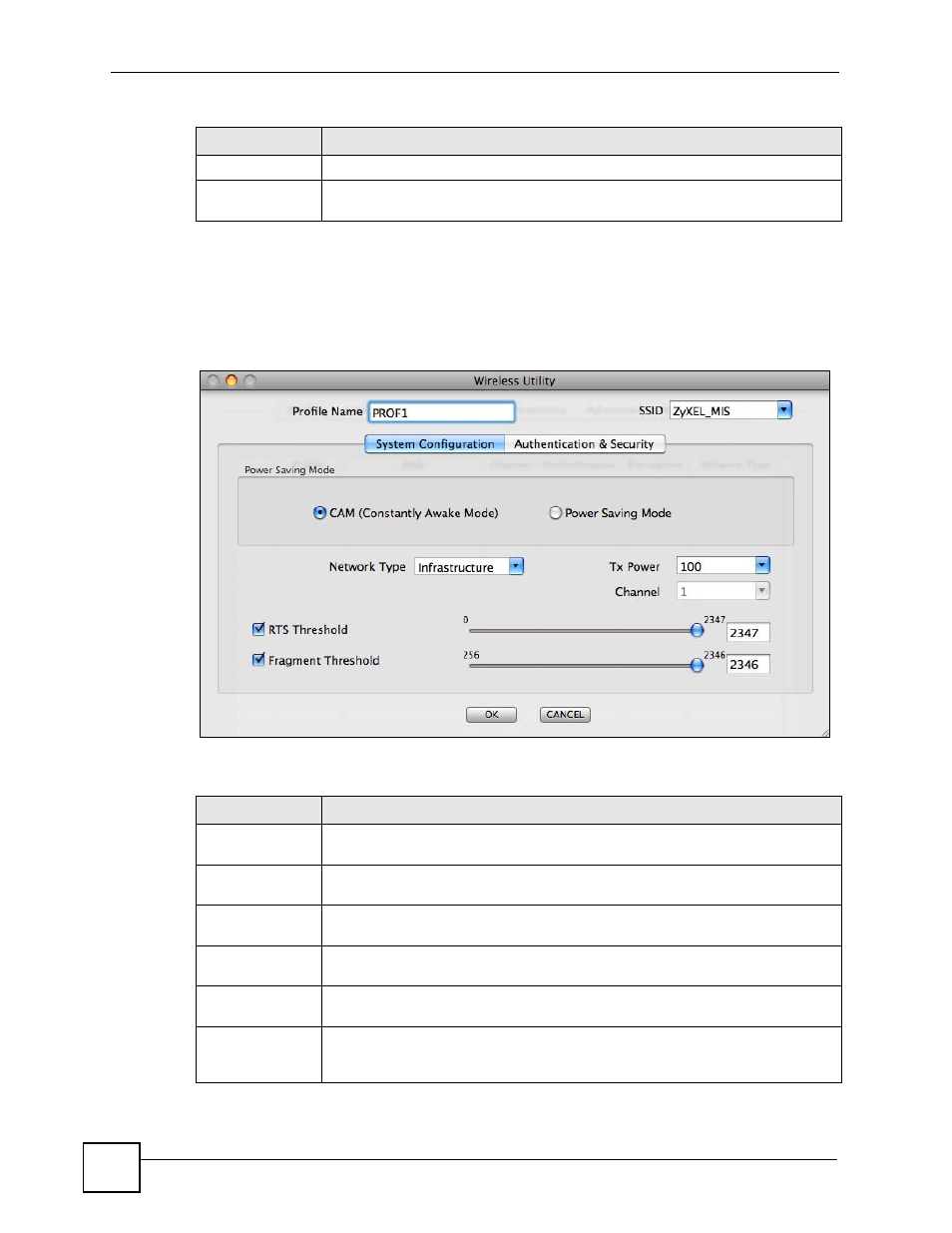 4 the profile - system configuration screen, 32 3.4 the profile - system configuration screen | ZyXEL Communications NWD-270N User Manual | Page 32 / 98