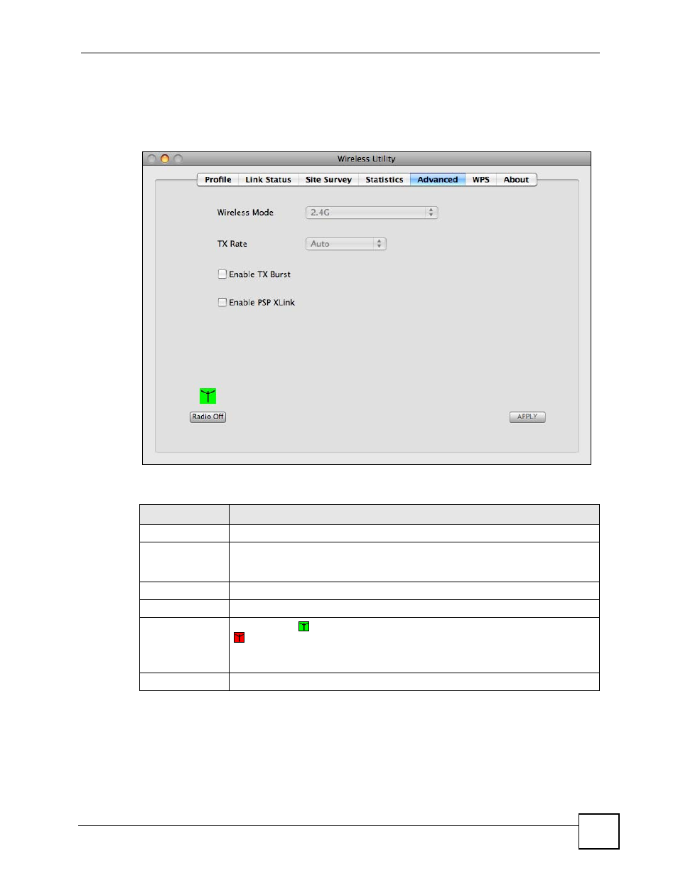 9 the advanced screen, 39 3.9 the advanced screen | ZyXEL Communications NWD-270N User Manual | Page 39 / 98