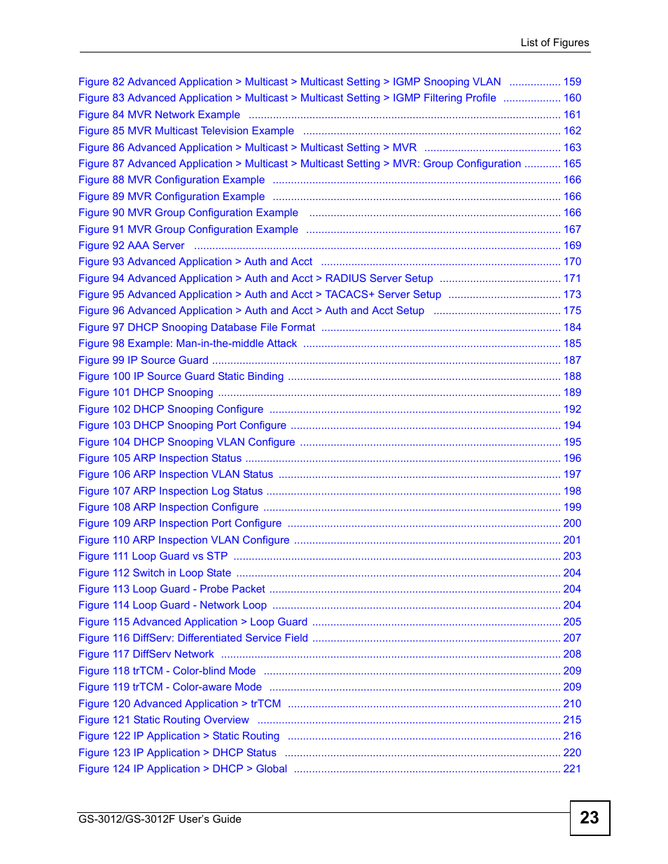 ZyXEL Communications GS-3012F/3012 User Manual | Page 23 / 314