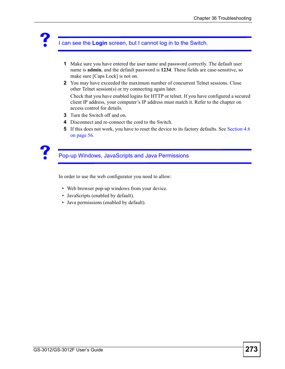 ZyXEL Communications GS-3012F/3012 User Manual | Page 273 / 314