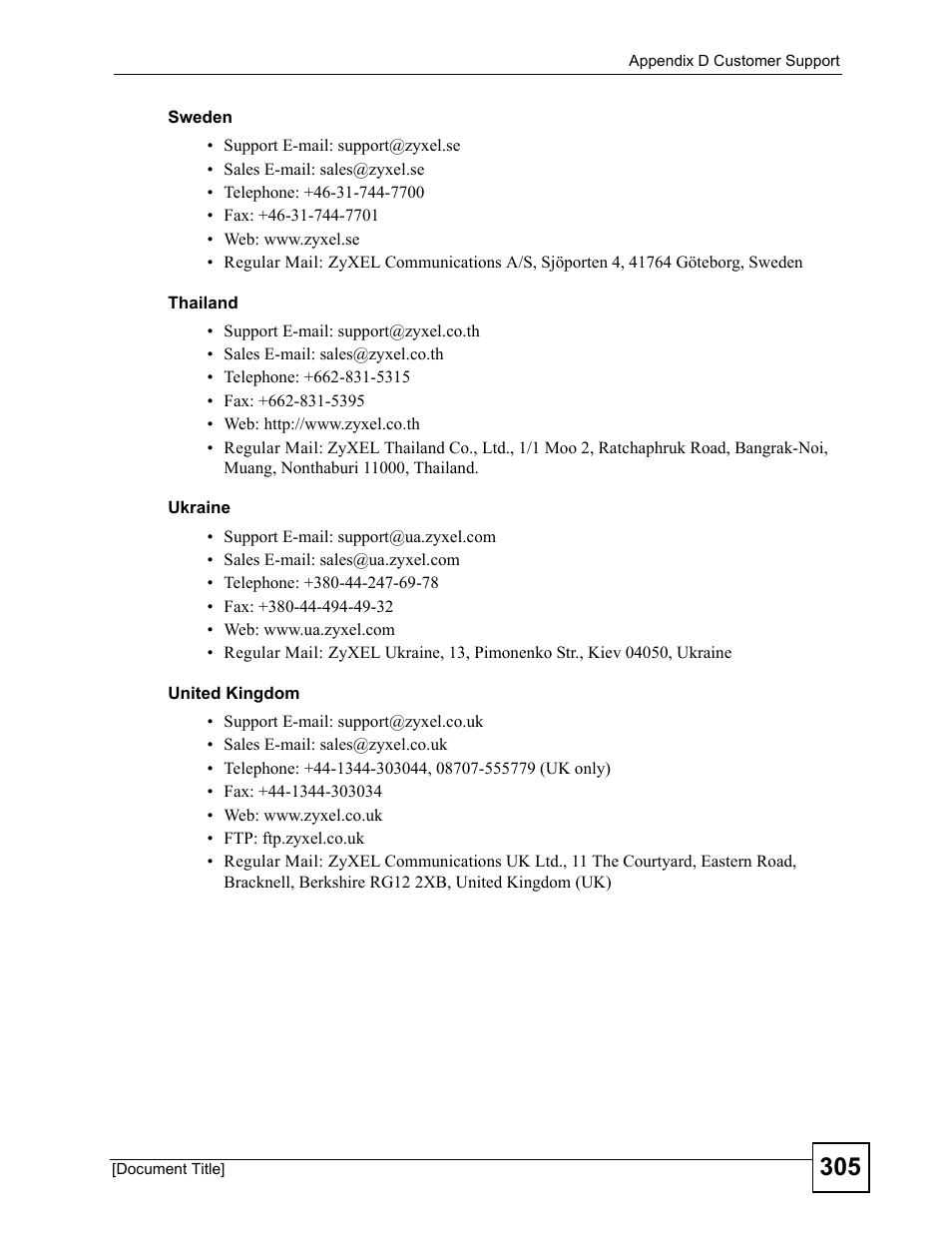 ZyXEL Communications GS-3012F/3012 User Manual | Page 305 / 314