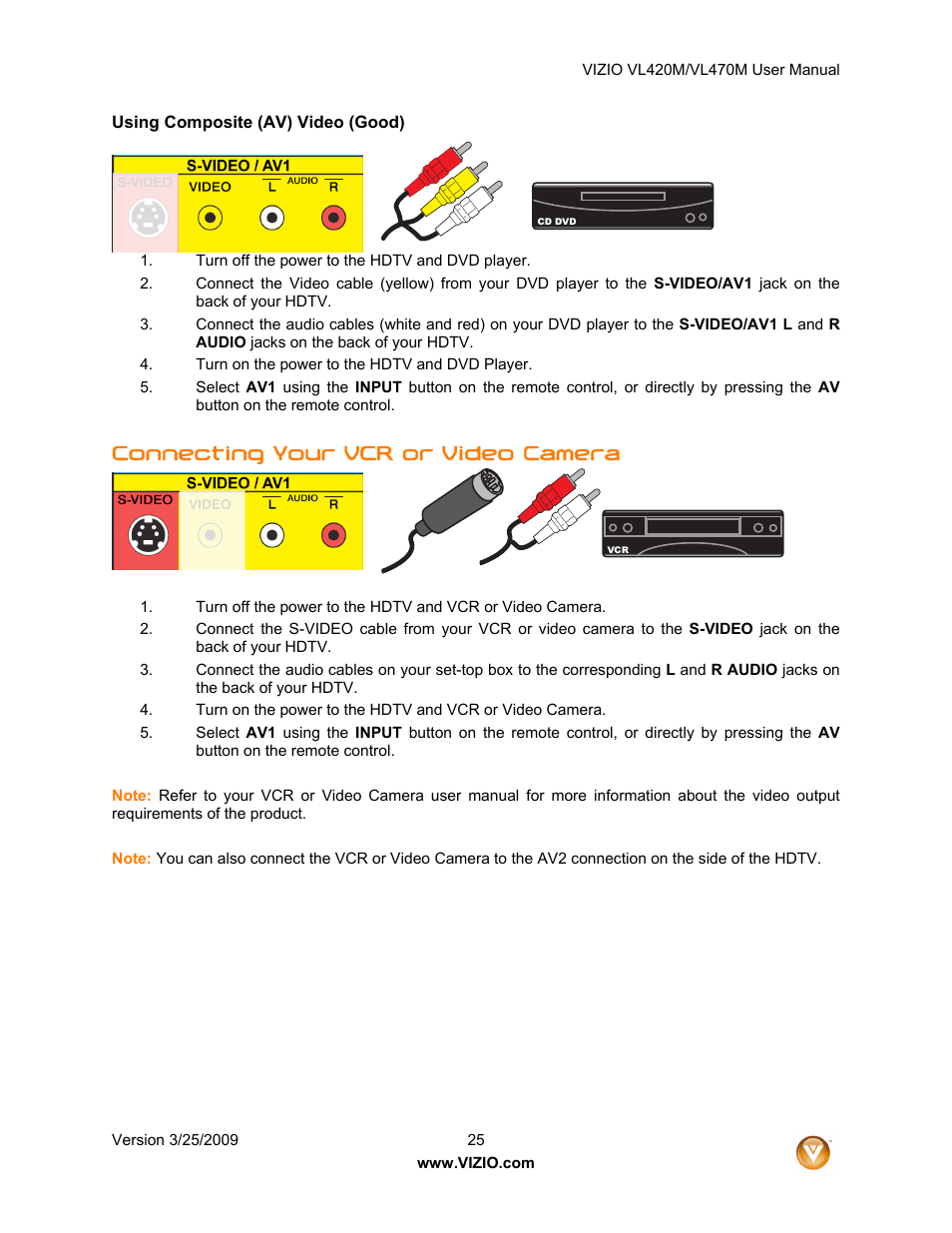 Connecting your vcr or video camera | ZyXEL Communications VL470M User Manual | Page 25 / 64