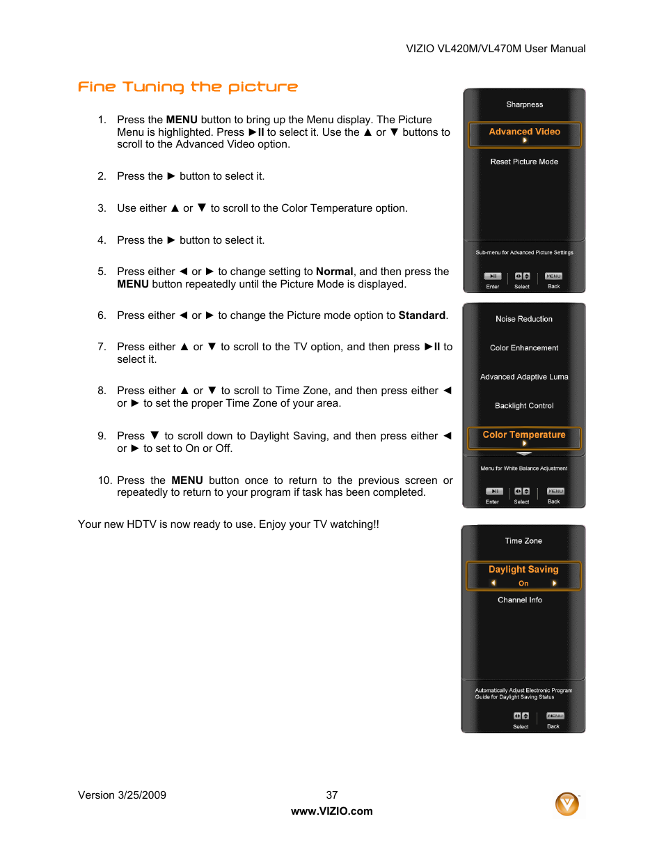 Fine tuning the picture | ZyXEL Communications VL470M User Manual | Page 37 / 64