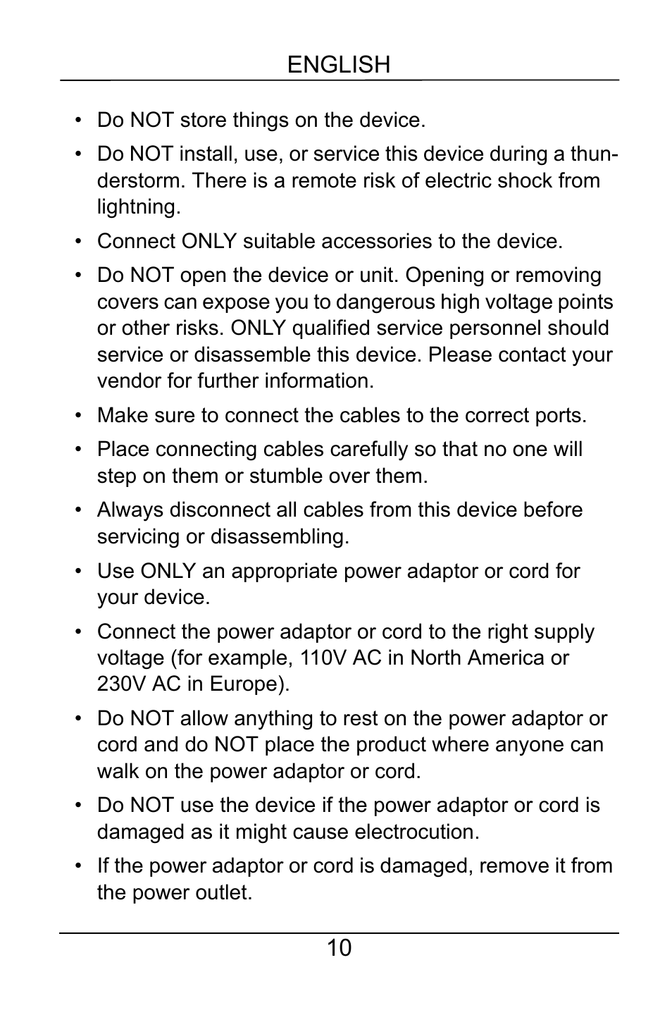 English 10 | ZyXEL Communications GS-105B User Manual | Page 10 / 48