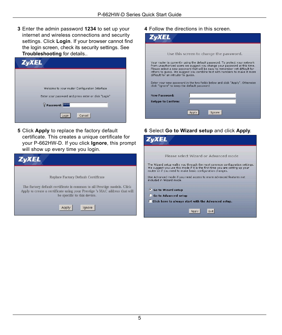 ZyXEL Communications P-662HW-D User Manual | Page 5 / 7