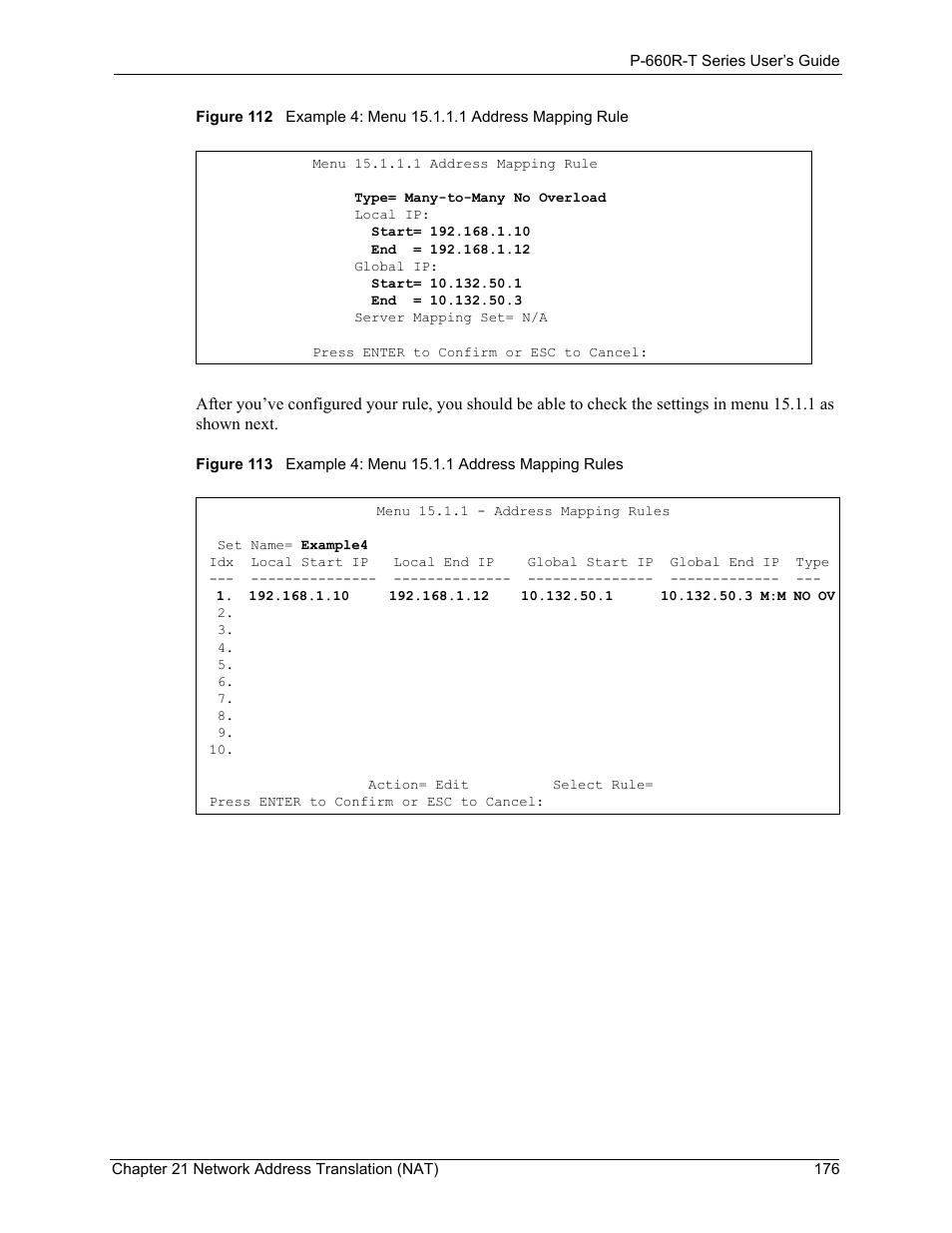 ZyXEL Communications ADSL2+ Ethernet Gateway P-660R-T Series User Manual | Page 176 / 302