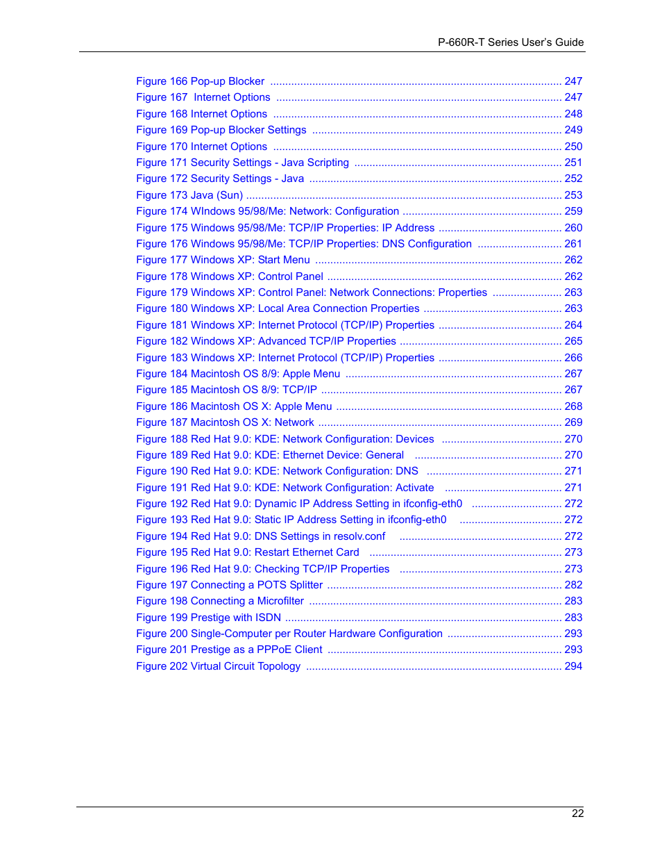 ZyXEL Communications ADSL2+ Ethernet Gateway P-660R-T Series User Manual | Page 22 / 302