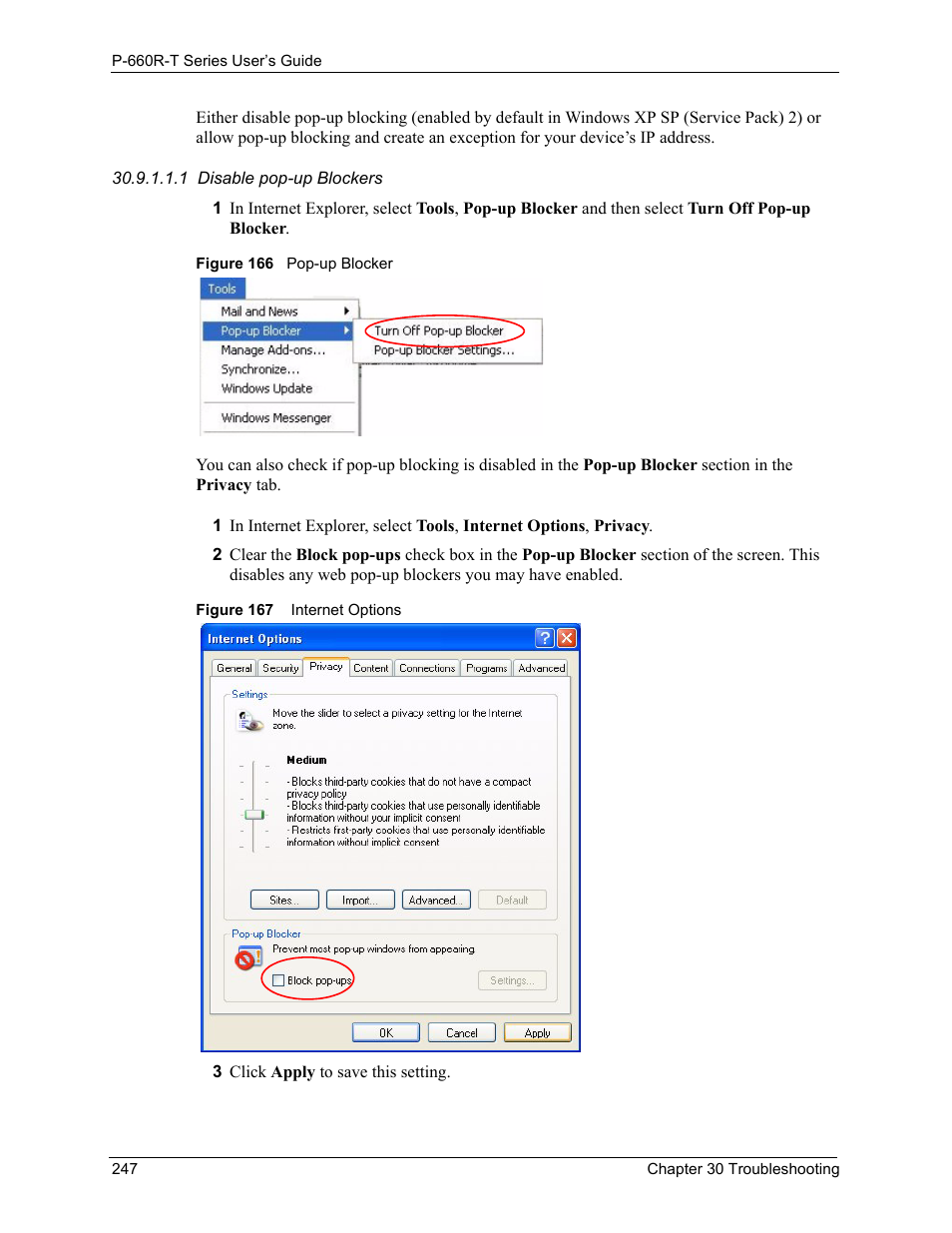 ZyXEL Communications ADSL2+ Ethernet Gateway P-660R-T Series User Manual | Page 247 / 302