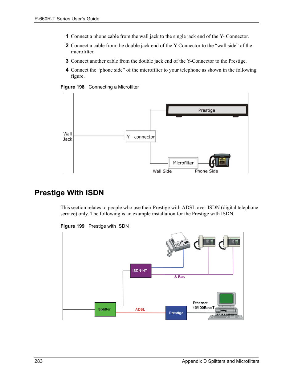 Prestige with isdn | ZyXEL Communications ADSL2+ Ethernet Gateway P-660R-T Series User Manual | Page 283 / 302