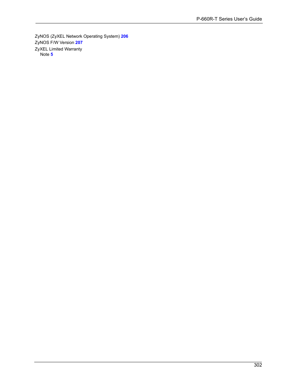 ZyXEL Communications ADSL2+ Ethernet Gateway P-660R-T Series User Manual | Page 302 / 302