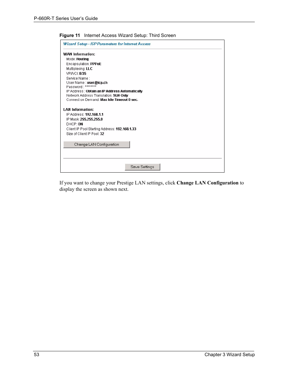 ZyXEL Communications ADSL2+ Ethernet Gateway P-660R-T Series User Manual | Page 53 / 302