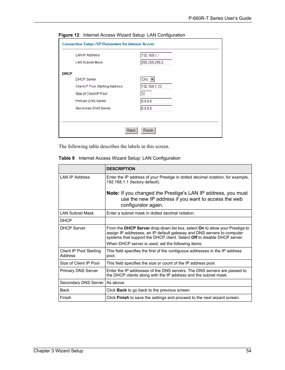 ZyXEL Communications ADSL2+ Ethernet Gateway P-660R-T Series User Manual | Page 54 / 302