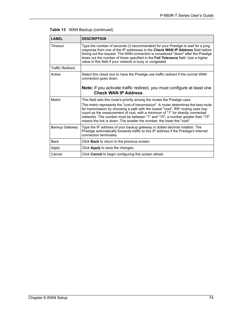 ZyXEL Communications ADSL2+ Ethernet Gateway P-660R-T Series User Manual | Page 74 / 302