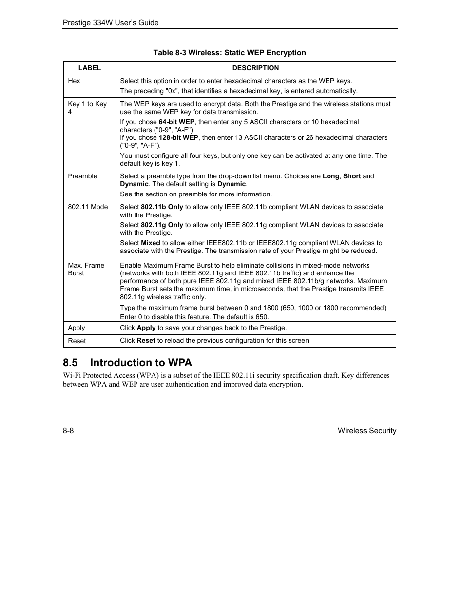 Introduction to wpa, 5 introduction to wpa | ZyXEL Communications P-334W User Manual | Page 106 / 496