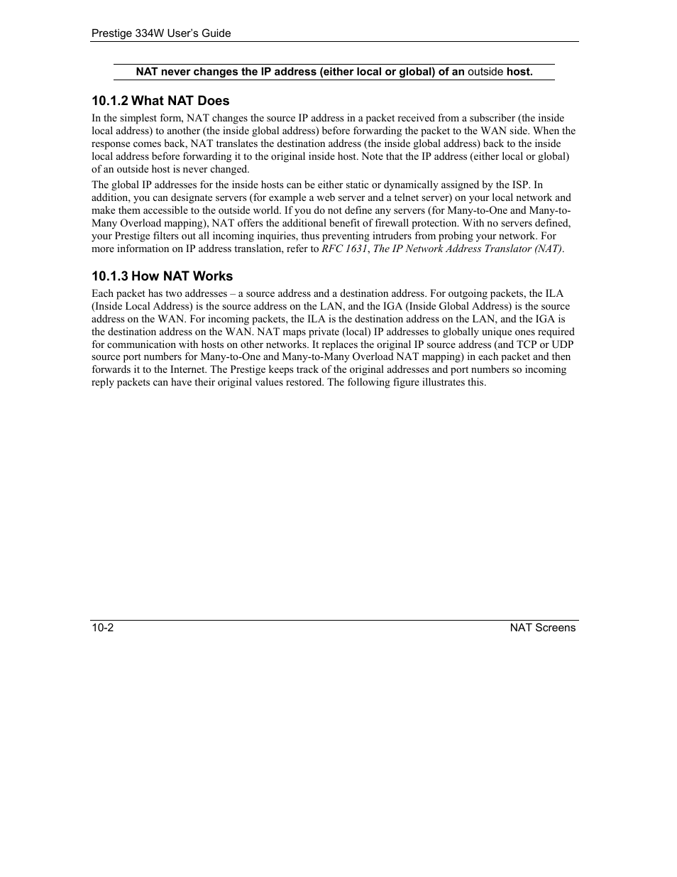 What nat does, How nat works | ZyXEL Communications P-334W User Manual | Page 148 / 496