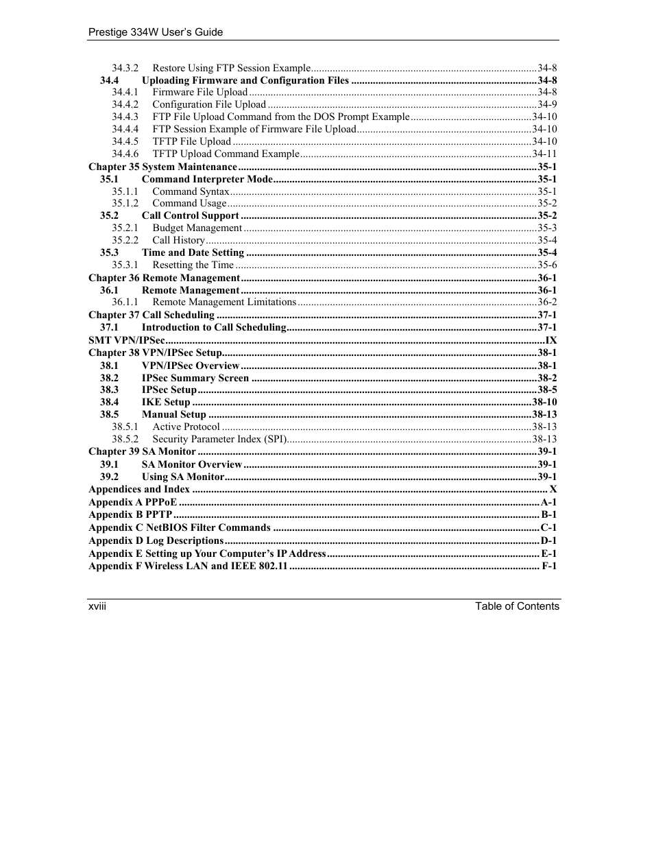 ZyXEL Communications P-334W User Manual | Page 18 / 496