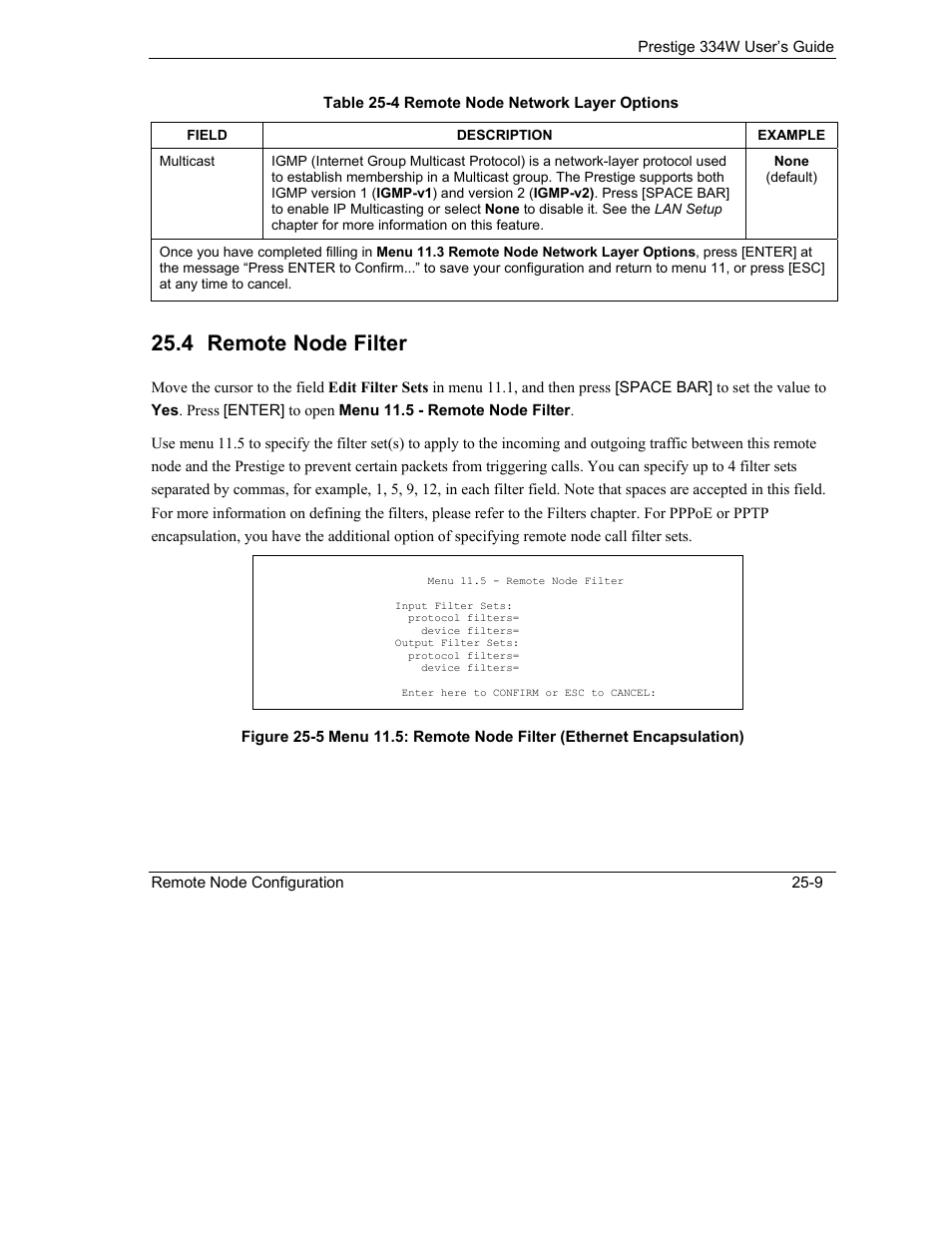 Remote node filter, 4 remote node filter | ZyXEL Communications P-334W User Manual | Page 323 / 496