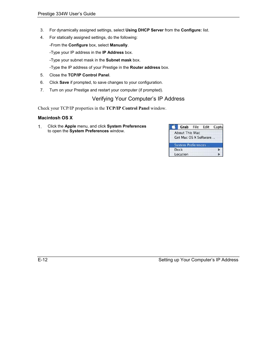 Verifying your computer’s ip address | ZyXEL Communications P-334W User Manual | Page 472 / 496