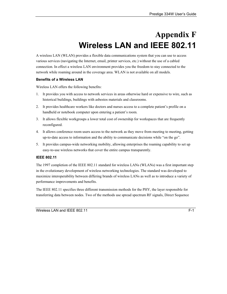 Wireless lan and ieee 802.11 | ZyXEL Communications P-334W User Manual | Page 475 / 496