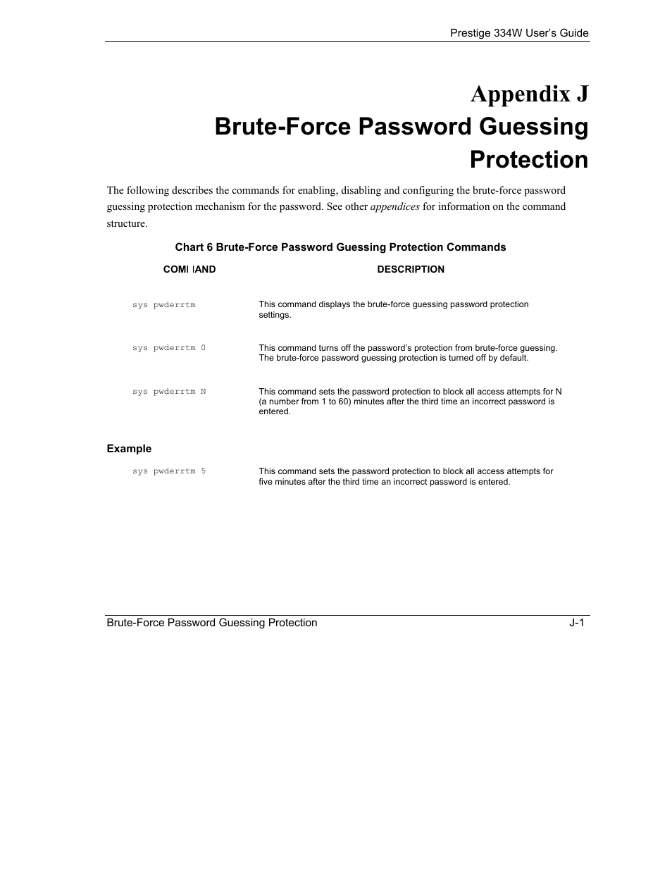 Brute-force password guessing protection | ZyXEL Communications P-334W User Manual | Page 485 / 496