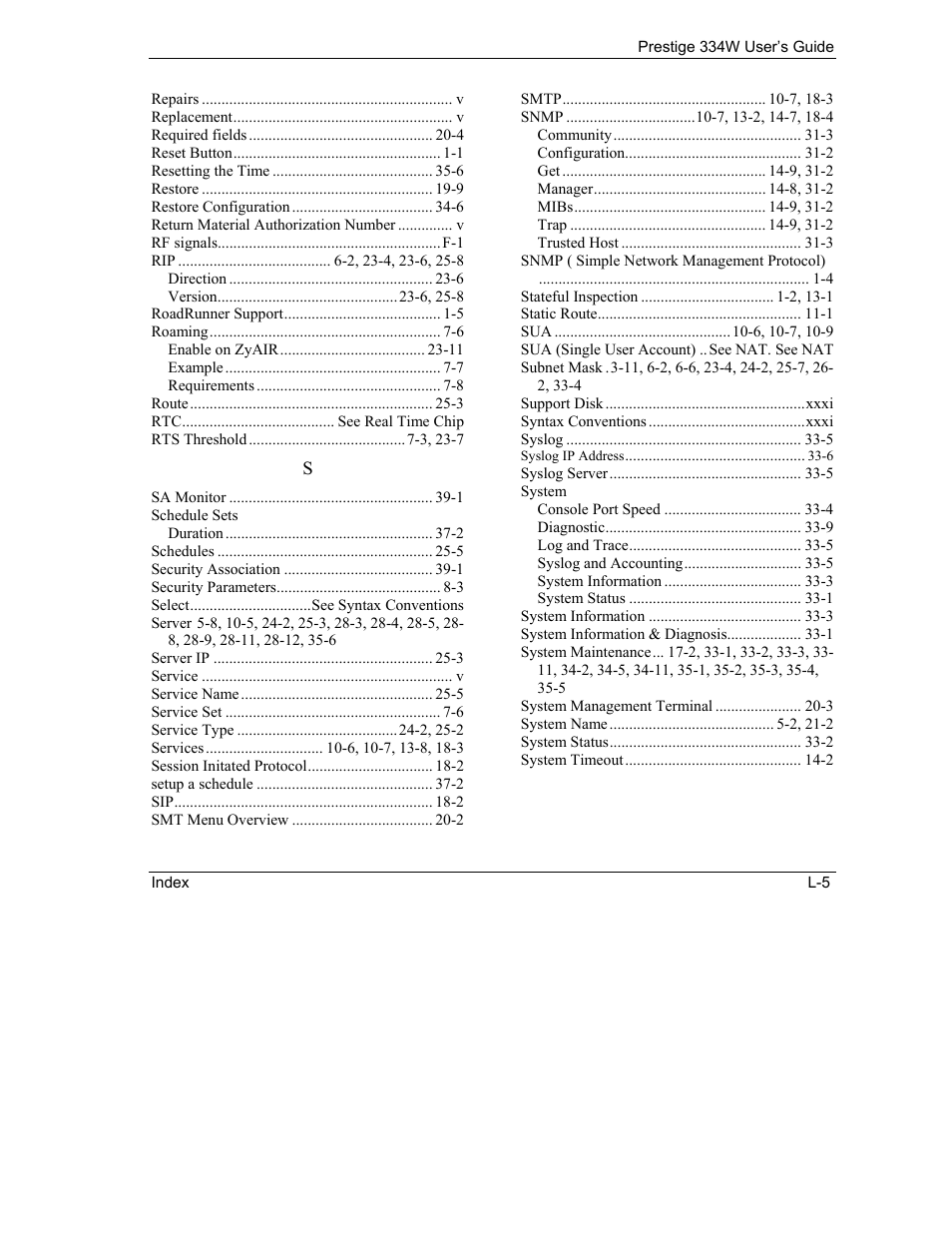 ZyXEL Communications P-334W User Manual | Page 495 / 496