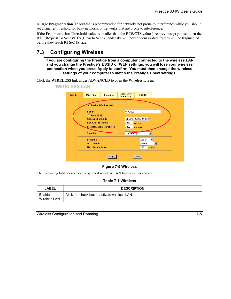 Configuring wireless, 3 configuring wireless | ZyXEL Communications P-334W User Manual | Page 93 / 496