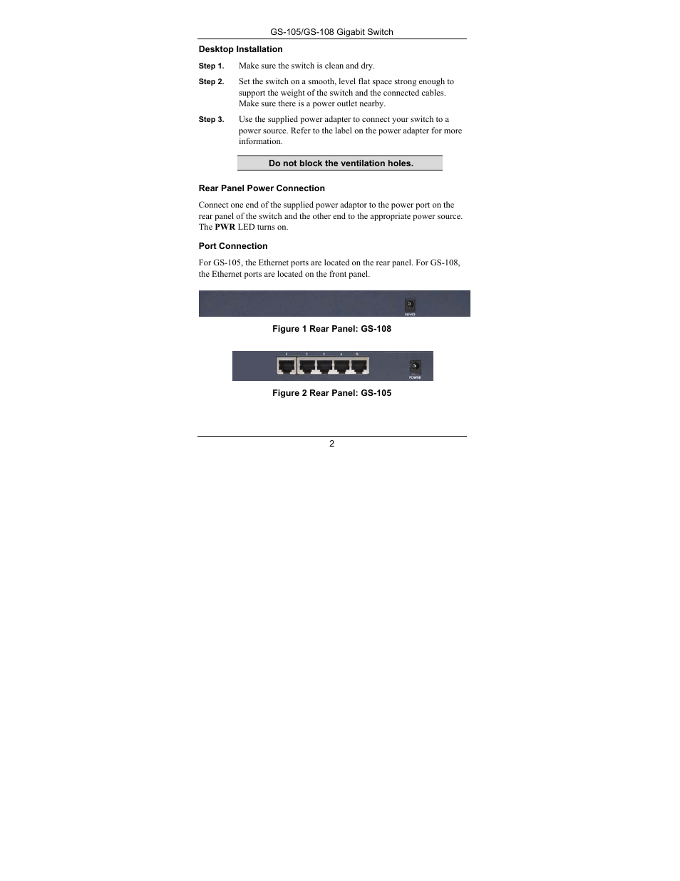 ZyXEL Communications GS-108 User Manual | Page 5 / 7