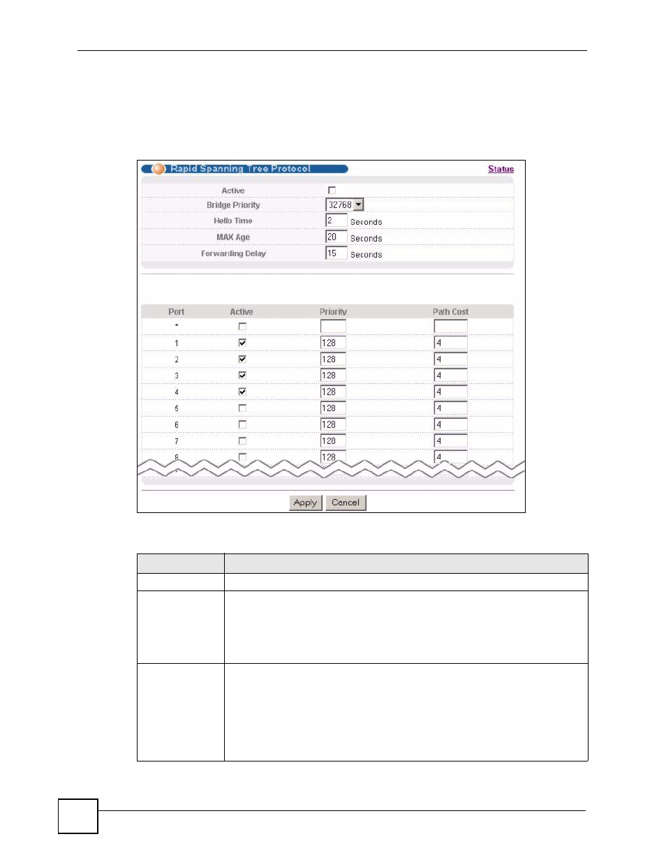 4 configure rapid spanning tree protocol | ZyXEL Communications GS-4024 User Manual | Page 116 / 462