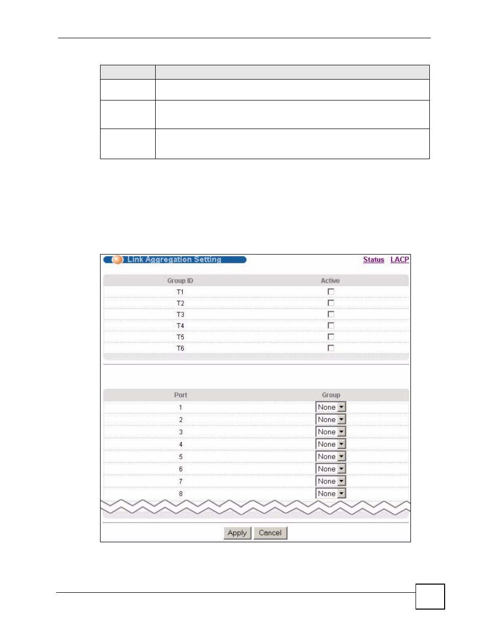 4 link aggregation setting | ZyXEL Communications GS-4024 User Manual | Page 135 / 462