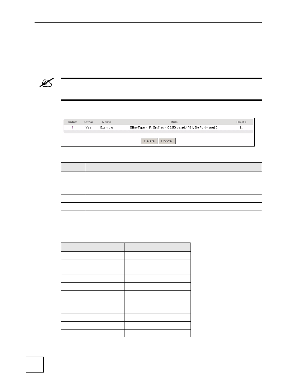 3 viewing and editing classifier configuration, Table 43 classifier: summary table, Table 44 common ethernet types and protocol number | ZyXEL Communications GS-4024 User Manual | Page 154 / 462