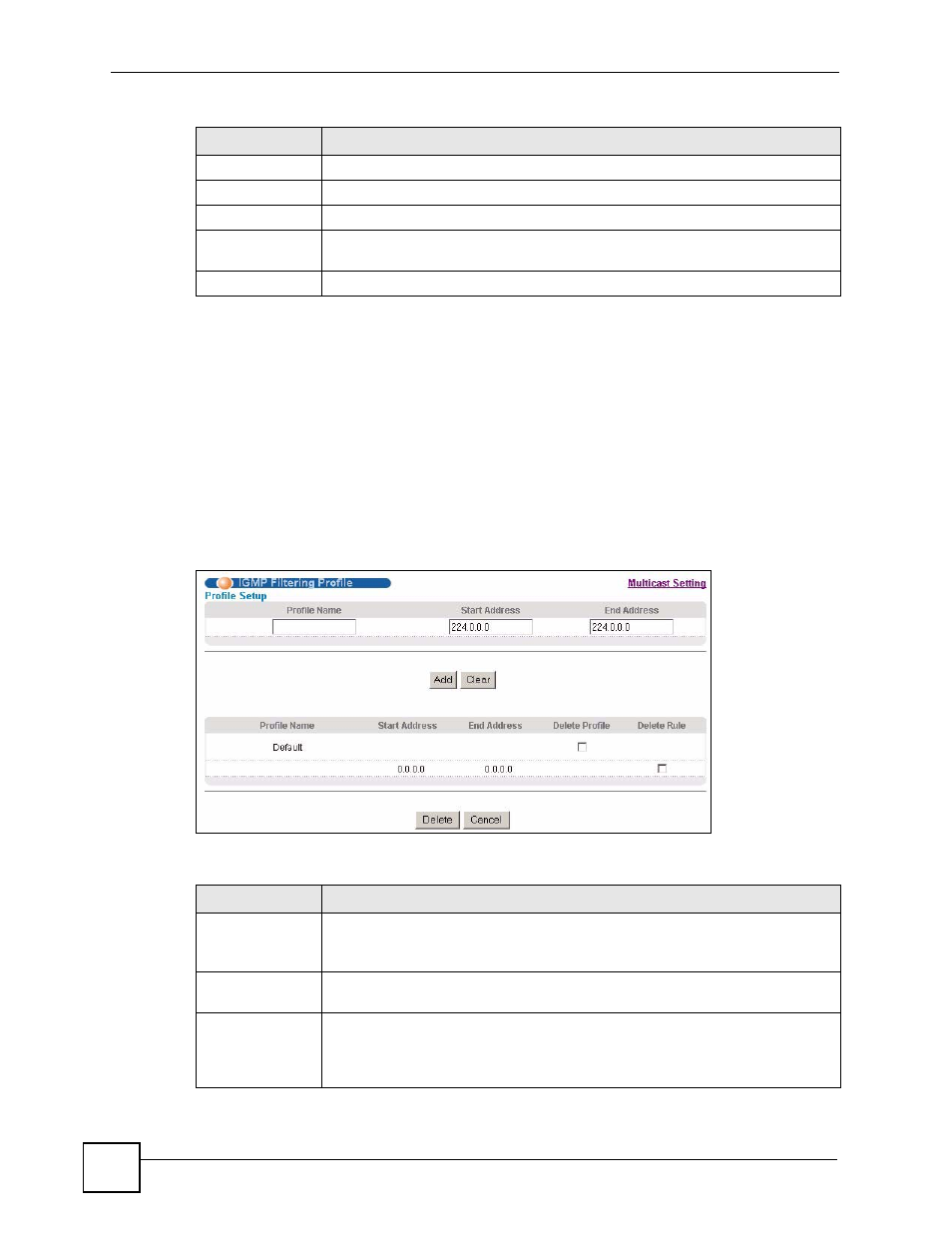 5 igmp filtering profile | ZyXEL Communications GS-4024 User Manual | Page 176 / 462