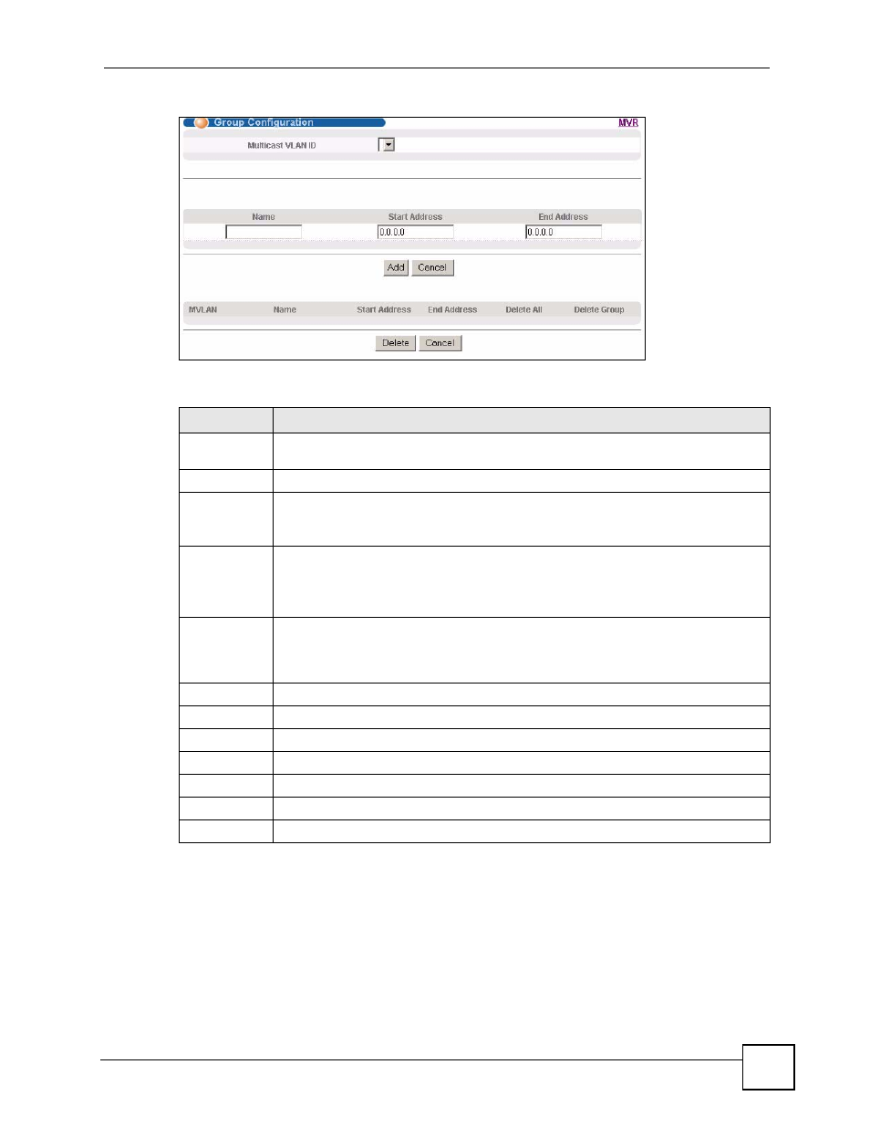 1 mvr configuration example | ZyXEL Communications GS-4024 User Manual | Page 181 / 462