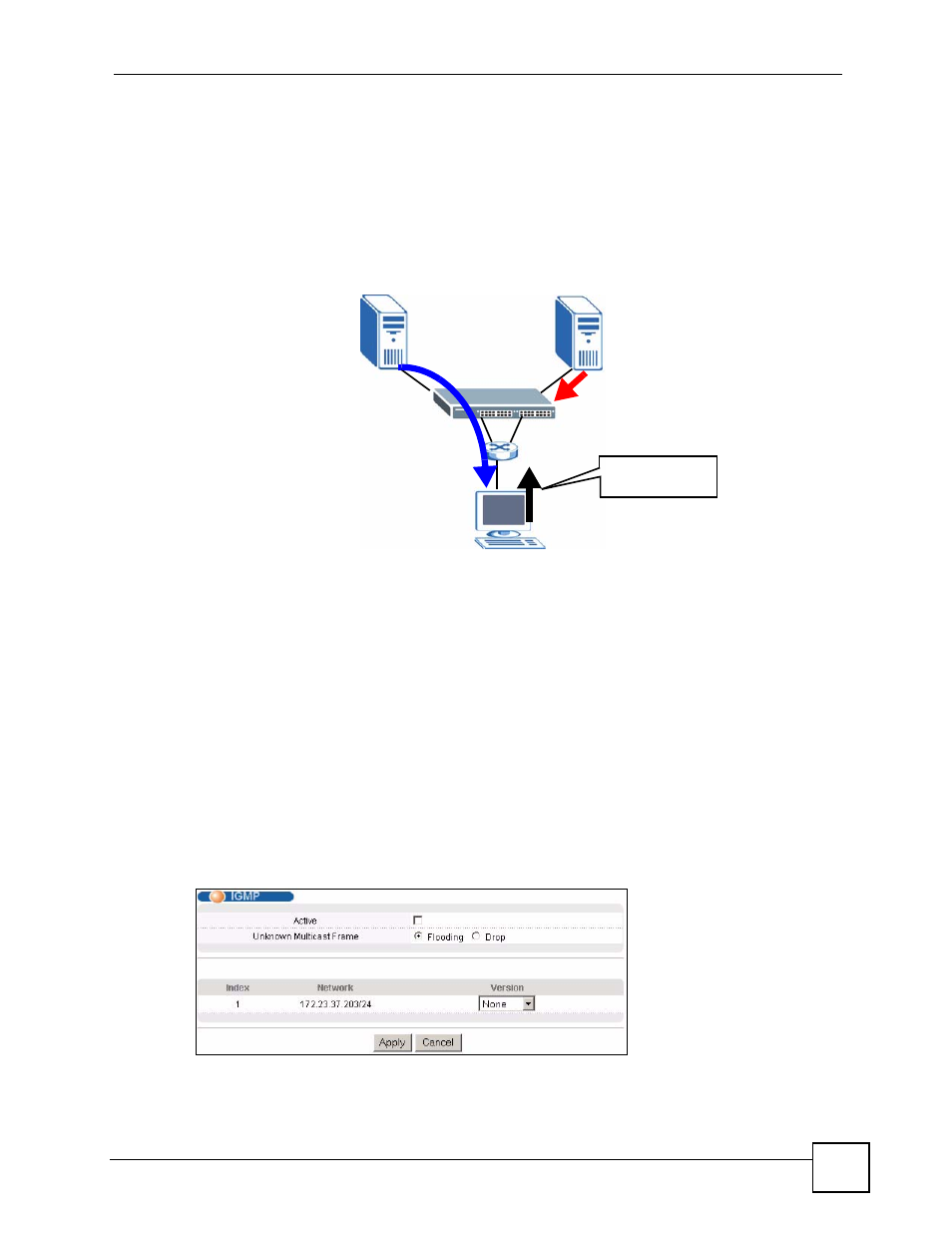 2 port-based igmp, 3 configuring igmp, Figure 130 igmp version 3 example | Figure 131 ip application > igmp | ZyXEL Communications GS-4024 User Manual | Page 243 / 462