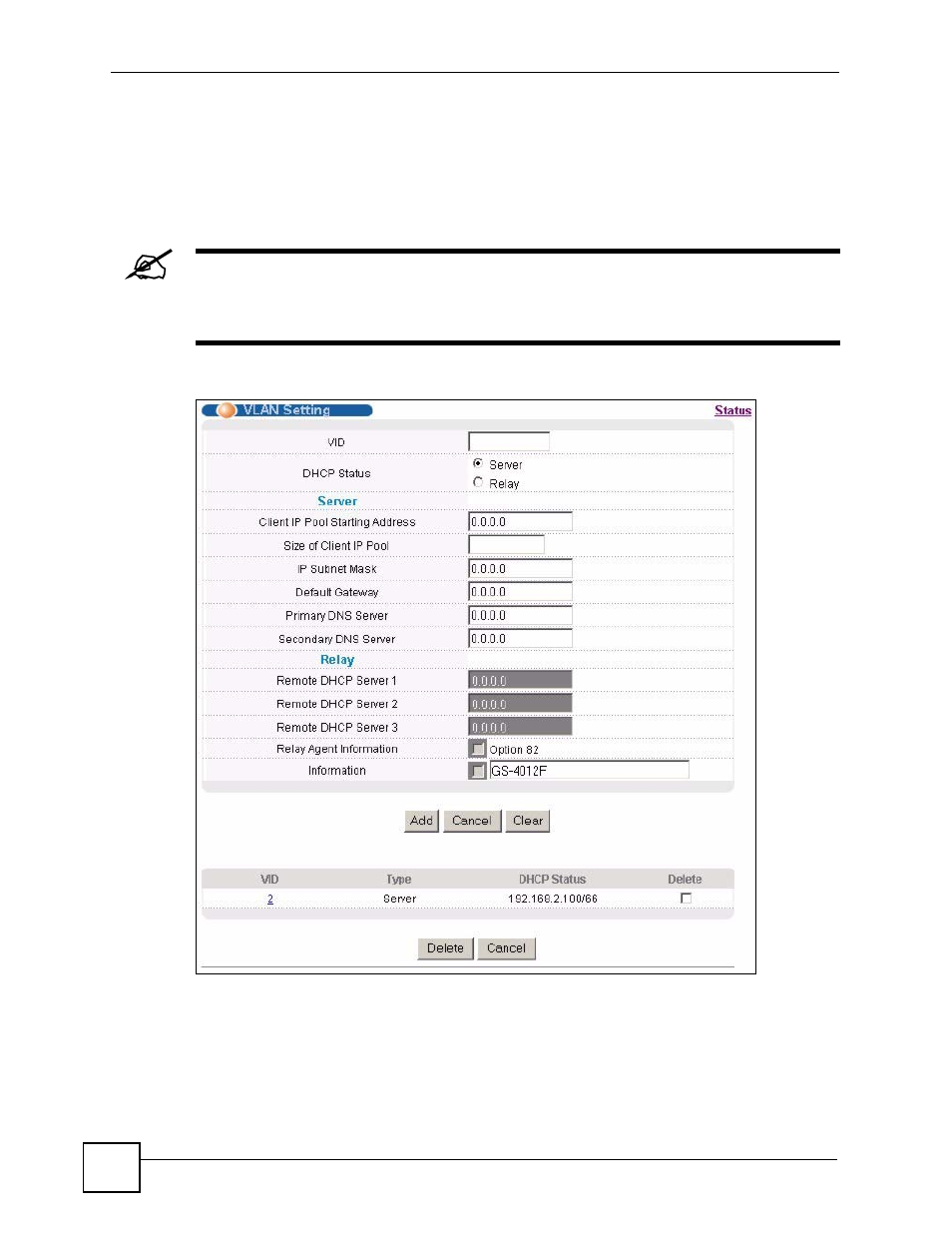 5 configuring dhcp vlan settings, Figure 150 ip application > dhcp > vlan | ZyXEL Communications GS-4024 User Manual | Page 264 / 462
