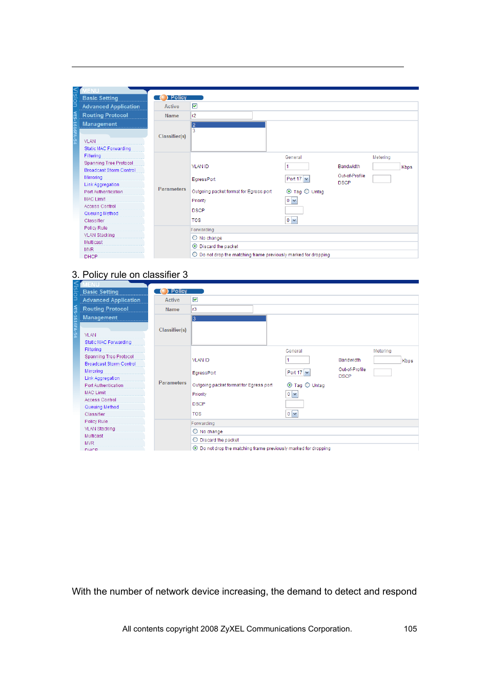 ZyXEL Communications VES-1616 User Manual | Page 106 / 118