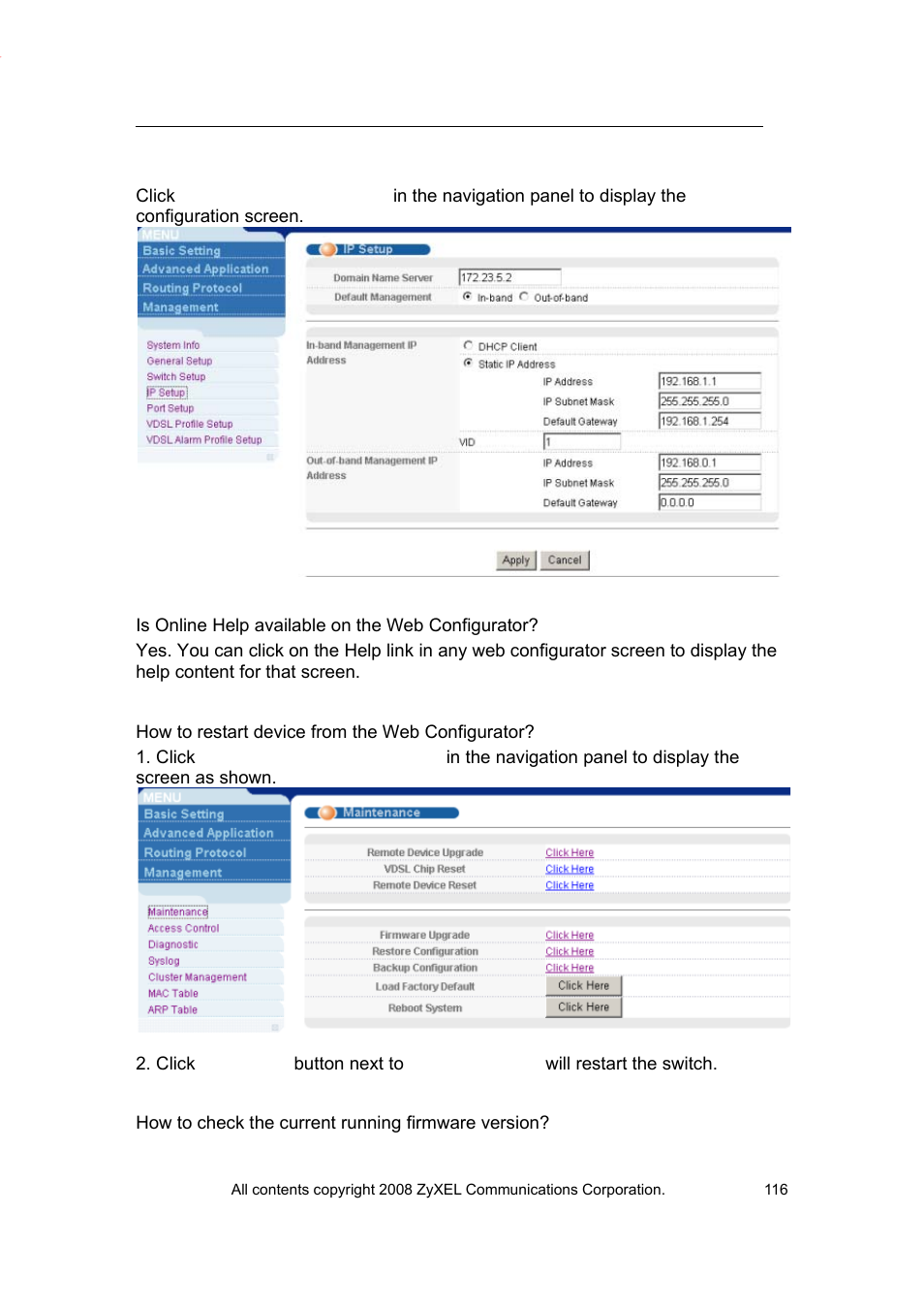 ZyXEL Communications VES-1616 User Manual | Page 117 / 118