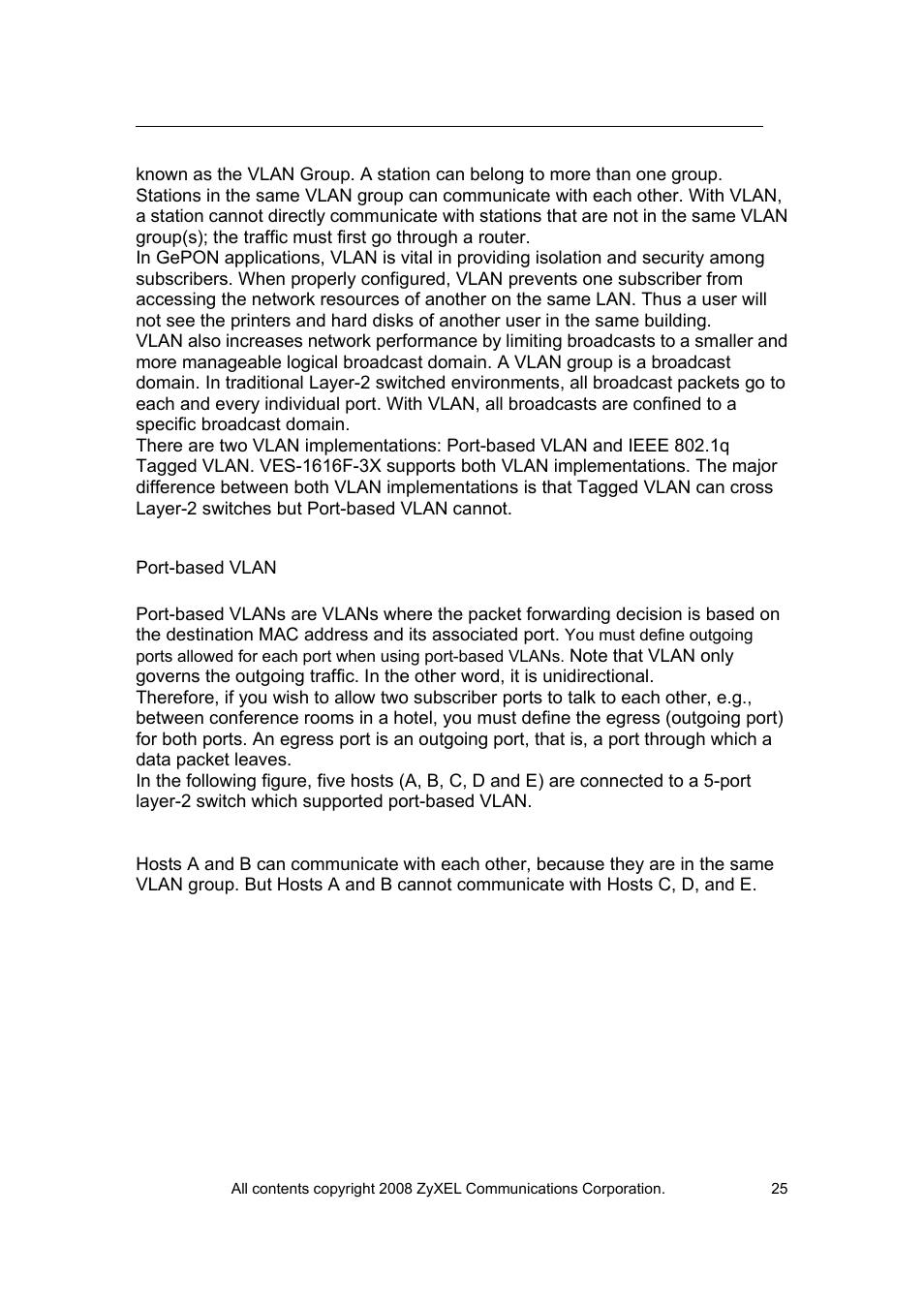 ZyXEL Communications VES-1616 User Manual | Page 26 / 118