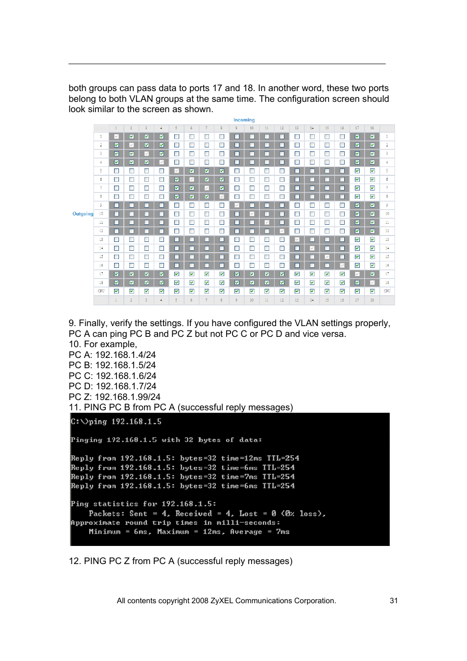 ZyXEL Communications VES-1616 User Manual | Page 32 / 118