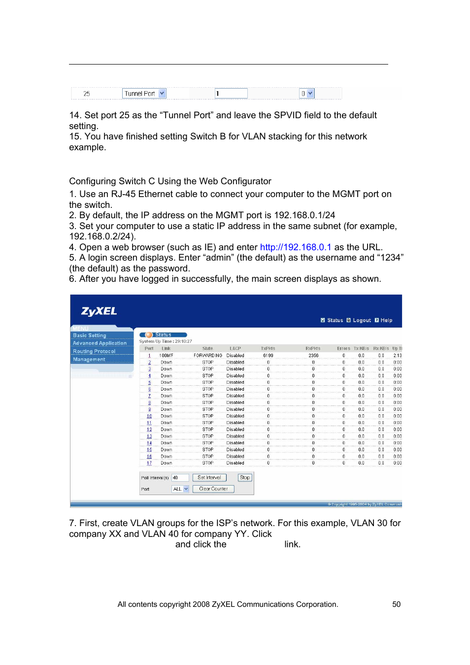 ZyXEL Communications VES-1616 User Manual | Page 51 / 118