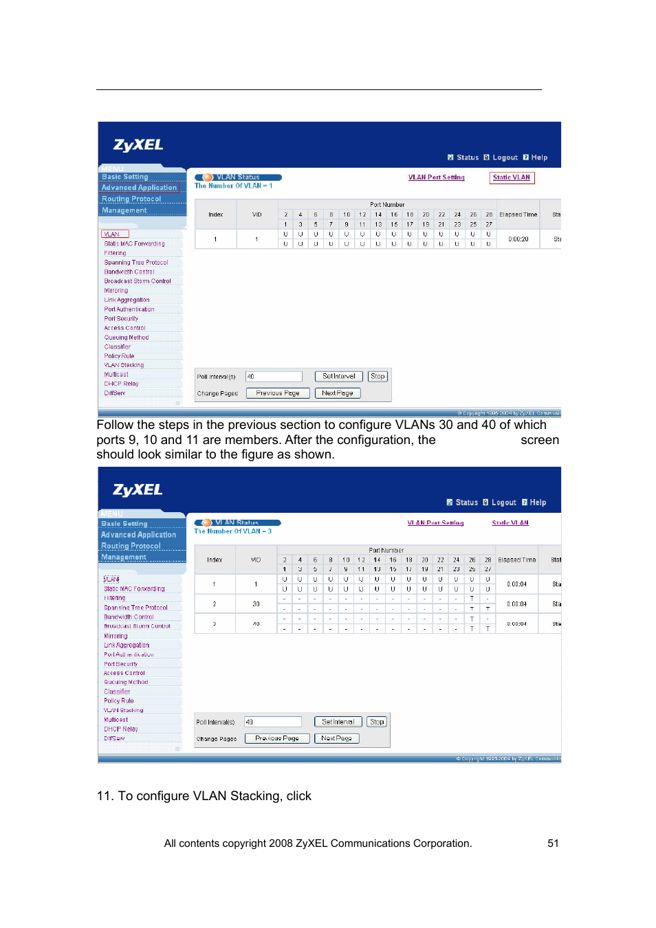 ZyXEL Communications VES-1616 User Manual | Page 52 / 118