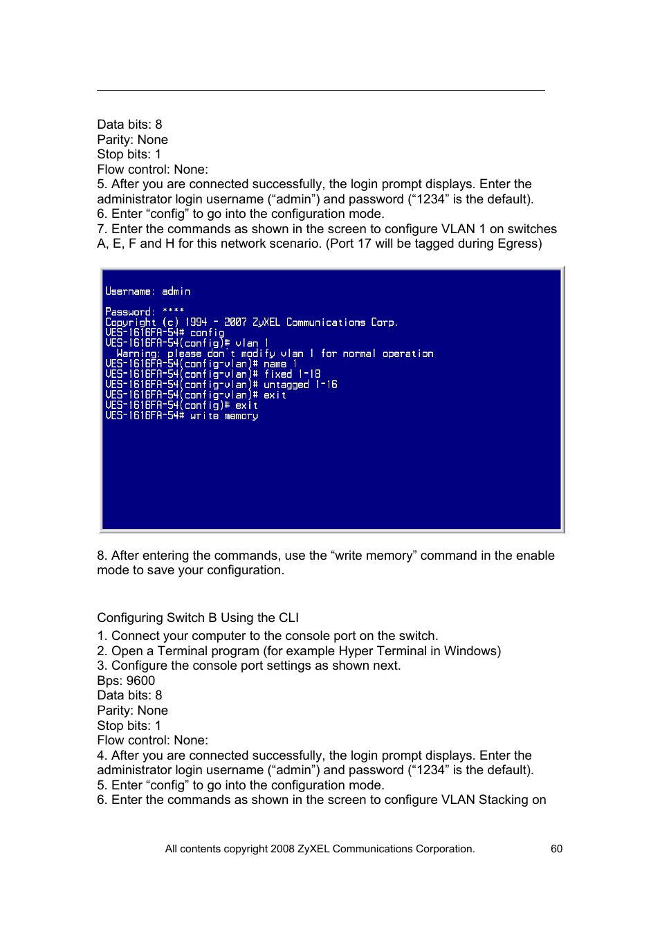 ZyXEL Communications VES-1616 User Manual | Page 61 / 118