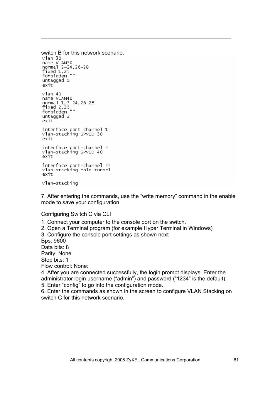 ZyXEL Communications VES-1616 User Manual | Page 62 / 118