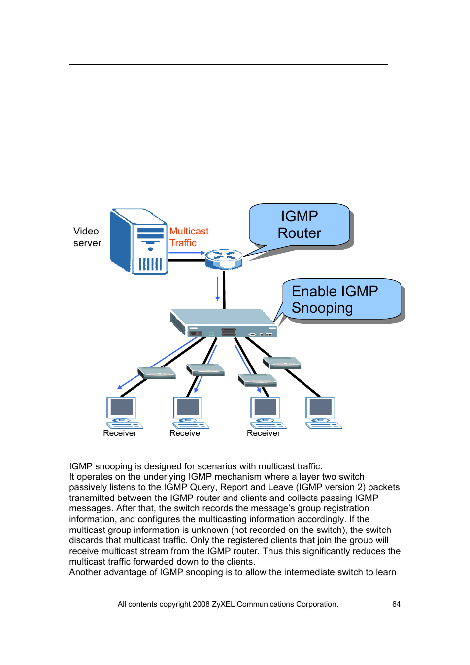 Igmp router enable igmp snooping | ZyXEL Communications VES-1616 User Manual | Page 65 / 118