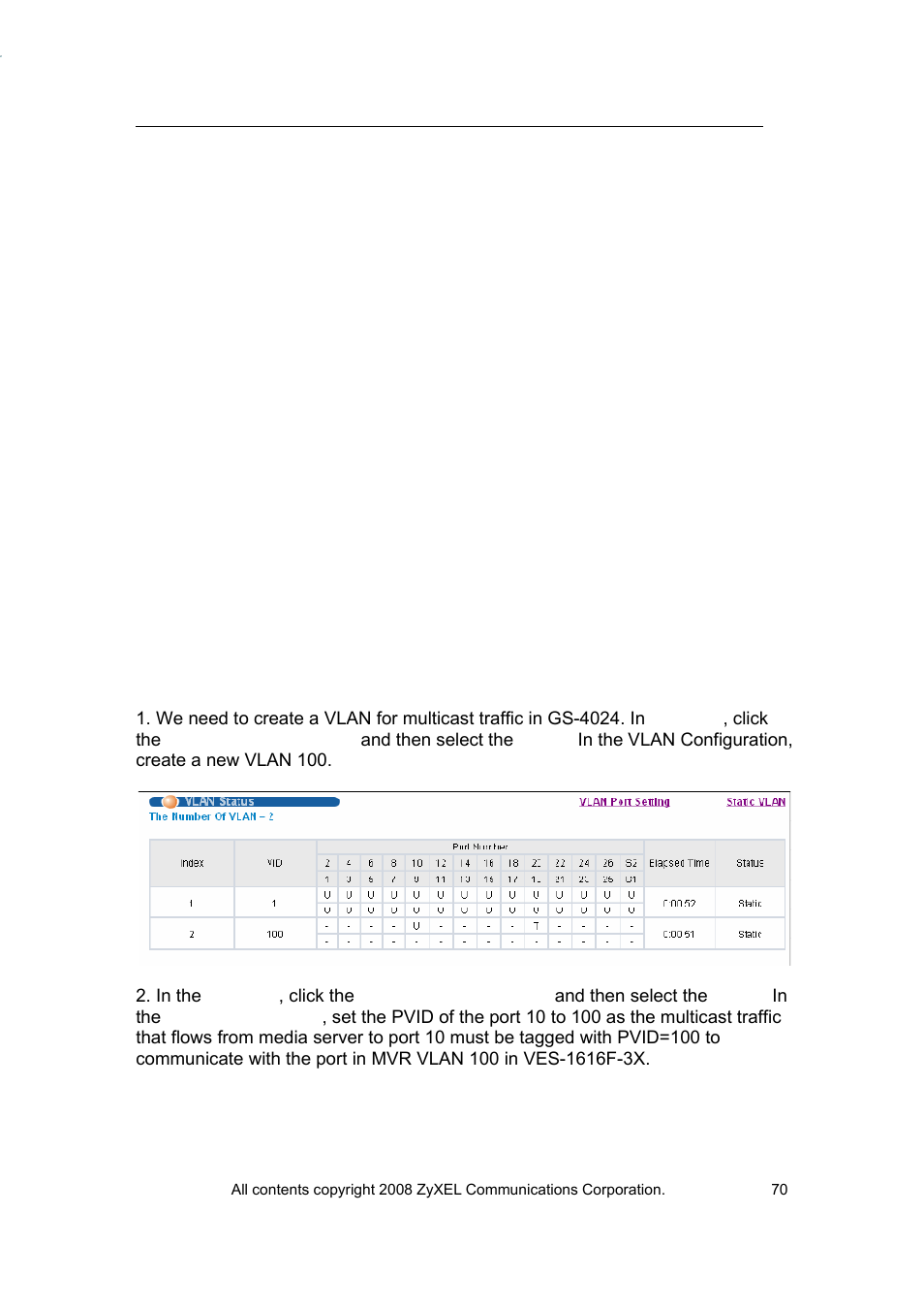 Configuration via web | ZyXEL Communications VES-1616 User Manual | Page 71 / 118