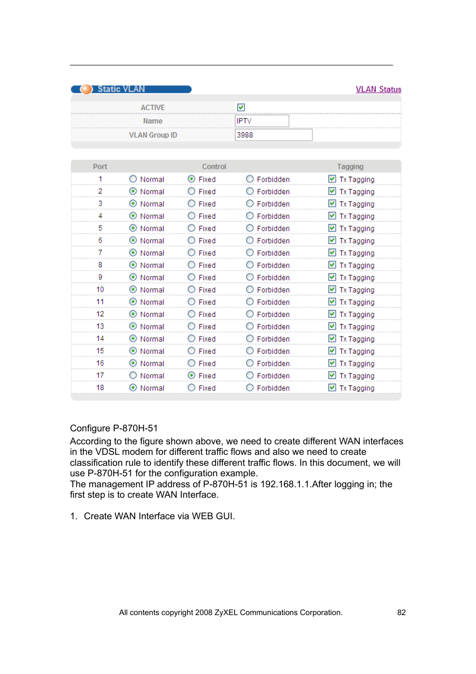 ZyXEL Communications VES-1616 User Manual | Page 83 / 118