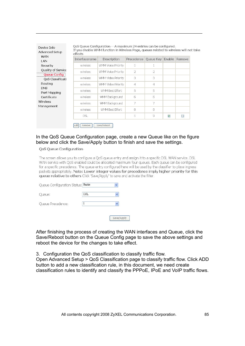 ZyXEL Communications VES-1616 User Manual | Page 86 / 118