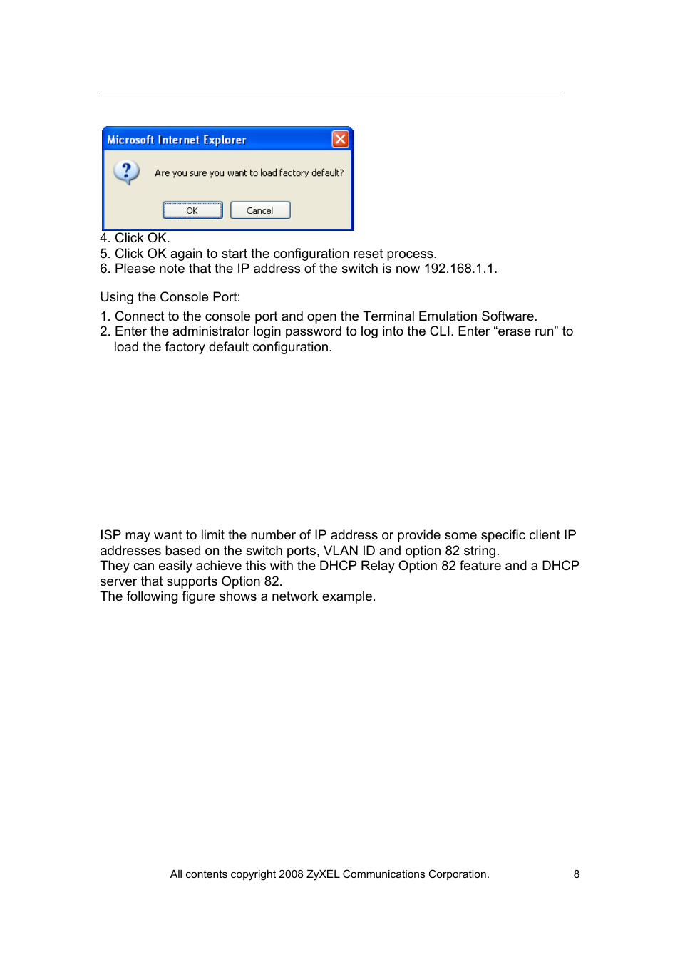 General networking, Dhcp relay option 82 application | ZyXEL Communications VES-1616 User Manual | Page 9 / 118