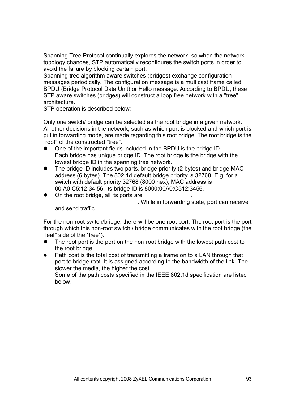 ZyXEL Communications VES-1616 User Manual | Page 94 / 118