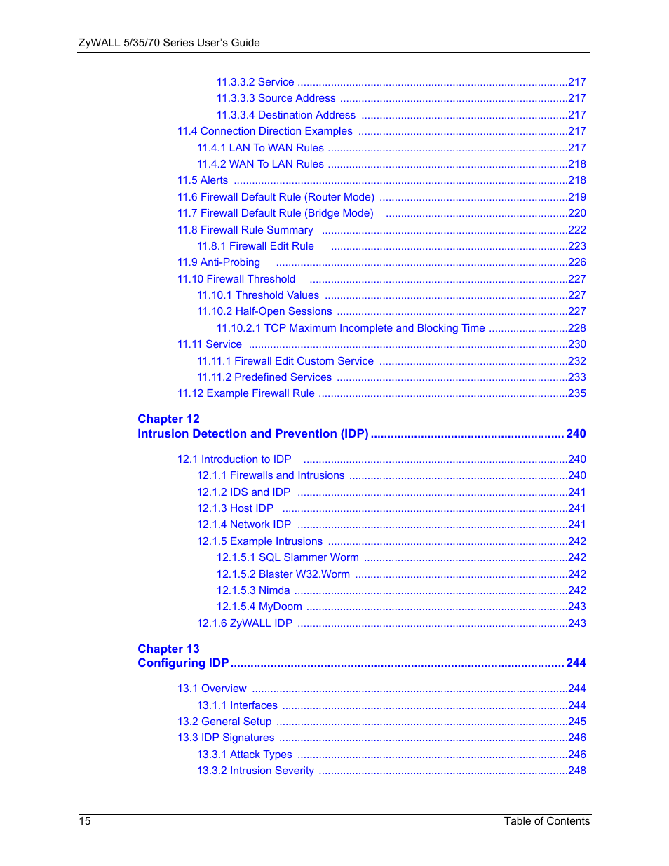 ZyXEL Communications 70 Series User Manual | Page 15 / 807