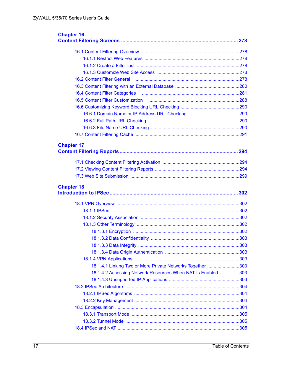 ZyXEL Communications 70 Series User Manual | Page 17 / 807